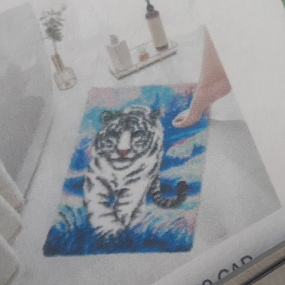 (Latch Hook)Tiger DIY Easy To Follow Instructions 20"x15"